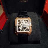 Cartier 卡地亞 Santos-Dumont 鏤空腕錶 白金 XL (Ref: W2020033)