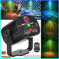 COD NICLUM Lampu Proyektor Disco RGB 60 Patterns Rechargeable with Remote N990 / lampu disko kelap k