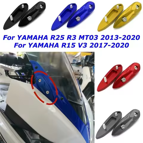 Motorcycle CNC Rear View Mirror Hole Cap Cover Mirror Eliminators Baffle Base Cover For Yamaha R25 R
