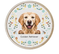 軟式珪藻土吸水 -小花款套組(杯墊+櫸木底座)