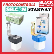 Black Hardware Photocell Light Sensor Automatic Selcon Photocel Light Sensor Lampu Sensor Automatik 
