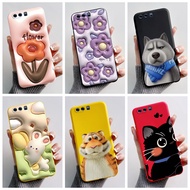 For Huawei P10 Case New 2023 Design Rabbit Painted Matte Soft Silicone Back Cover for Huawei P10 Plus Casing