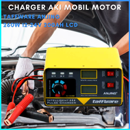 COD Taffware ANJING Charger Aki 260W 12V/24V 200AH + LCD / charger aki motor dan mobil 12v otomatis