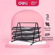 Deli File Document Tray 3 tier Mesh 350 278 (275mm x 1290g) E9181