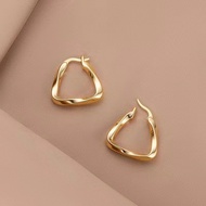 916 GOLD HOOP EARRINGS ROUND GOLD 916 /Stud Earrings gold 916