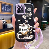 Case For OPPO A94 Reno 5F Reno5 F 5 Lite F19 Pro Phone Summer Coffee Silicone Soft Shell Shockproof 