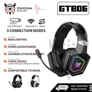 【Onikuma GT806】Wireless Gaming Headset/Deep Bass/Clear Mic Noise Isolation/HiFi Sound Headphone