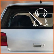 Cartoon Dog Wiper Sticker for Cars Wagging Tail Funny Animal Car Sticker Cute Dog Waving Tail Rear W