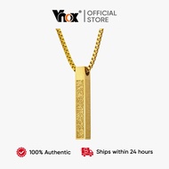 Vnox Ayatul Kursi Necklace Stainless Steel Pendant Necklace Neck Jewelry Amulet Necklace Arabic Neck