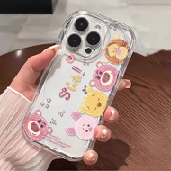 Cute Mickey Phone Stand Phone Case Compatible for IPhone 7 XR 6s 6 8 Plus 14 11 13 12 Pro Max X XS Max SE 2020 Creative wave cream phone case