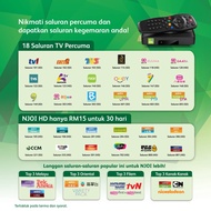 NJOI HD Box - Prepaid Satellite TV Decoder with prepaid RM20 + NJOI HD Channel