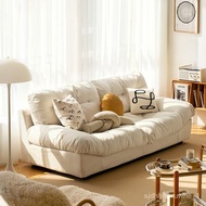 🚢Cloud Sofa Light Luxury Technology Cloth Sofa Home European Simple Straight Single Sofa Bed Lazy Sofa