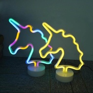 USB LED Neon lamp Neon Sign Night light Flamingo Unicorn Neon light Batterry Power Table lamp For Children Kids Bedroom Decor