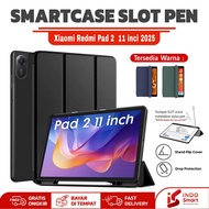 Redmi Pad 2 2025 Case | 11 inch SmartCase Slot Pen Flip Cover Casing Stand - Xiaomi Redmi Pad 2