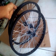 Wheelset sepeda ukuran 20 alloy. Velk sepeda lipat. Wheelset minion