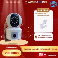 Yoosee indoor camera with 2 eyes, color night vision wifi camera, wide angle, afternoon conversation