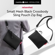 [Reisenthel] Extralite Case 1 - Mesh Black | Small Crossbody Sling Pouch Zip Bag, Detachable Strap