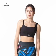 สปอร์ตบราผู้หญิง สีดำ UNBOUND BLACK AQUA SPORTS BRA (2023)
