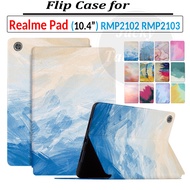 For Realme Pad 10.4-inch RMP2102 RMP2103 Tablet LTE Wi-Fi Fashion Colored PU Leather Shell Protectiv