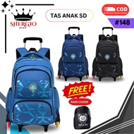 Boys' 3-Wheel Trolley Bag 148 - GIO BAGS For Cool School Boys (Elementary-Junior High School)