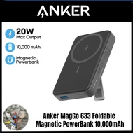 Anker MagGo 633 Foldable Magnetic Powerbank, Detachable Wirelss Portable Charger, 10000mAh, 2-in-1 W