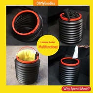 [Valuable Bundle]4L Foldable Multifunctional Magic Car Folding Bucket Dustbin With Lid Dustbin Folda