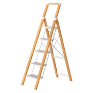 JIJI.SG YLVA Aluminium Step Ladder, Light Walnut - 5 Steps