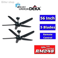 ♗【 TWIN PACK 】 DEKA 56" CEILING FAN WITH REMOTE -5 A.B.S BLADES F5P / F5X