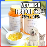 PETSEE VETWISH Fish Oil for Cat Fish Oil for Dog Fish Oil Supplement Pet 猫鱼油 宠物鱼油 狗鱼油 狗狗鱼油 Omega3 魚油