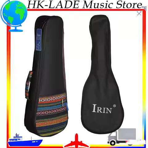 IRIN 21-inch Ethnic Style Ukulele Bag – Double Shoulder Strap, Waterproof Padded Case Vibrant Ethnic