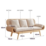 LaFloria® Fujiwara Sofa/Rattan Sofa/ Bamboo Sofa/ Rattan Armchair/ Rattan Bench/ Outdoor Sofa/ Wicke