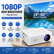 1080P Mini Smart Projector, 5G WiFi Bluetooth Projector With USB Playback, 180" Large Screen Portabl