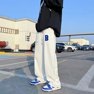 New slocks pants loose straight cut pants Korean sweatpant wide leg baggy sweat pants for men Unisex