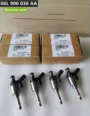 4 Pieces Genuine OEM 06L906036AA Fuel Injectors for Audi TT A1 A3 A4 A5 A6 A7 A8 Q3 Q5 Q7 2.0 TFSI v
