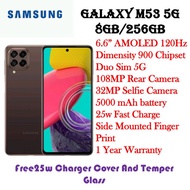 Samsung Galaxy M53 5G One Year Warranty Free Charger Cover Temper Glass SM-M536B