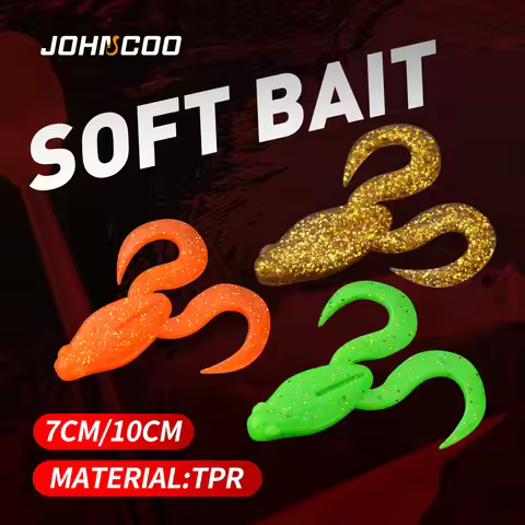 Johncoo Soft lure Frog Lure 7cm 10cm High Quality Topwater floating frog-style Fishing Bait Soft Lur