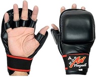 MMA Hybrid All Leather Sparring Shooto Grappling Gloves - 7oz