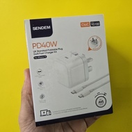 100% Genuine SENDEM YG100 PD40W UK Standard Foldable GaN Fast Charger Support AVS 60W Super Fast Cha
