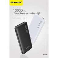 AWEI P28K ORIGINAL 2.1A Fast Charge Dual USB Polymer Powerbank ( 10000mAh ) type c input