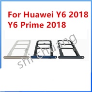 For Huawei Y6 2018 Y6 Prime 2018 Sim Card Tray For honor Y6 2018 Y6 Prime 2018 Sim Card Slot Holder Card Holder Reader SD Slot