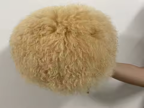 Natural Mongolian Sheepskin Fur Hat, Hat Of The Champion UFC, Sheepskin Papakha, Wig, Headwear