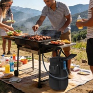 20 lb Propane Gas Tank Bag with Side Flip Flap and Stable Tabletop Feature 2 Storage Pocket Ventilat