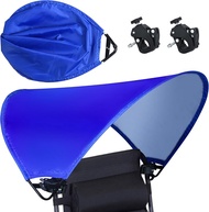 Beach Chair Canopy Foldable Chair Umbrella Sun Shade Attachment for Beach Camping Fishing Lounge Tan