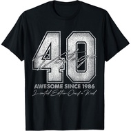 Men's cotton T-shirt 40 Year Old Gifts Vintage 1986 Limited Edition 40th Birthday T-Shirt