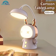 OPENMALL Cartoon USB Rechargeable Table Lamp Dual Light LED Night Lamp Student Kids Bedroom Reading 