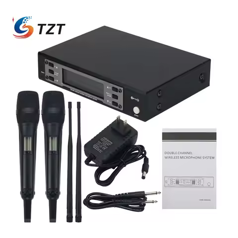 TZT EW135G4 SKM9000 Double Channel Wireless Microphone System Stage UHF Cordless Microphone System