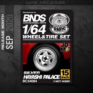 Hotwheels Premium Alloy BNDS wheels HAYASHI PALACE BC64084 Rubber Tires - ALREADY ASSEMBLED