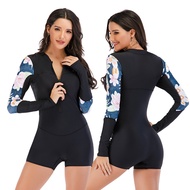 Women's Rash Guard Swimwear Long Sleeve Sport Surfing Rashguard Biking Shirts Surfing Diving Bodysuit Print one piece Swimsuit