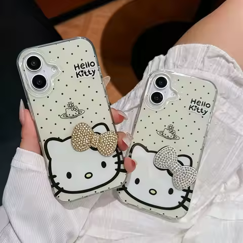 For Samsung M16 M06 A72 A52 A32 A22 A12 A02S A71 A51 A31 A21S A11 A50 A30S A20 A10 Dots Hello Kitty 