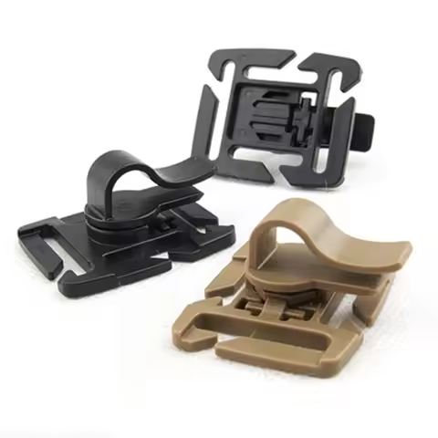 2PCS Rotatable Drinking Tube Clip Molle Hydration Bladder Drinking Straw Tube Trap Hose Webbing Clip